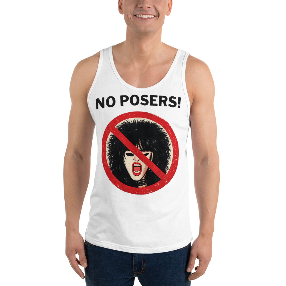 NO POSERS Tank Top (No Glam Metal Allowed) - Image 2
