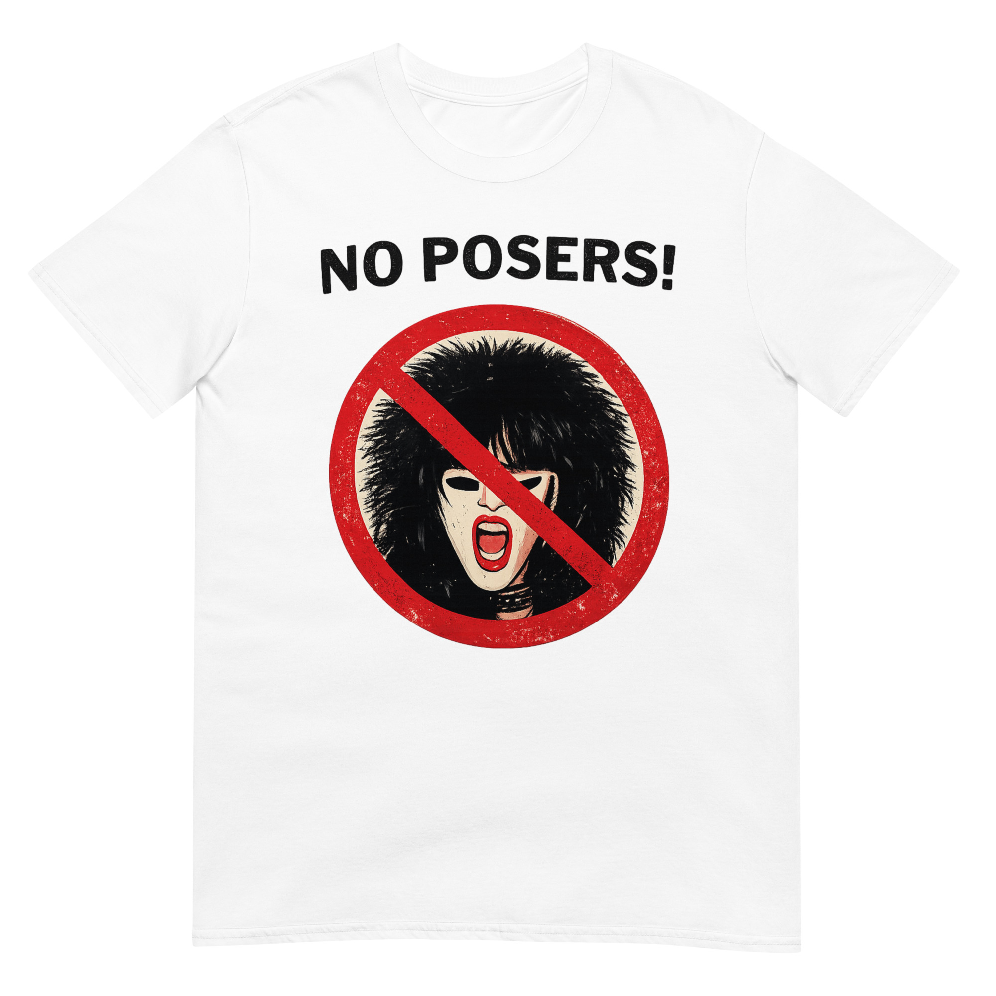 NO POSERS T-Shirt (No Glam Metal Allowed) - Image 2
