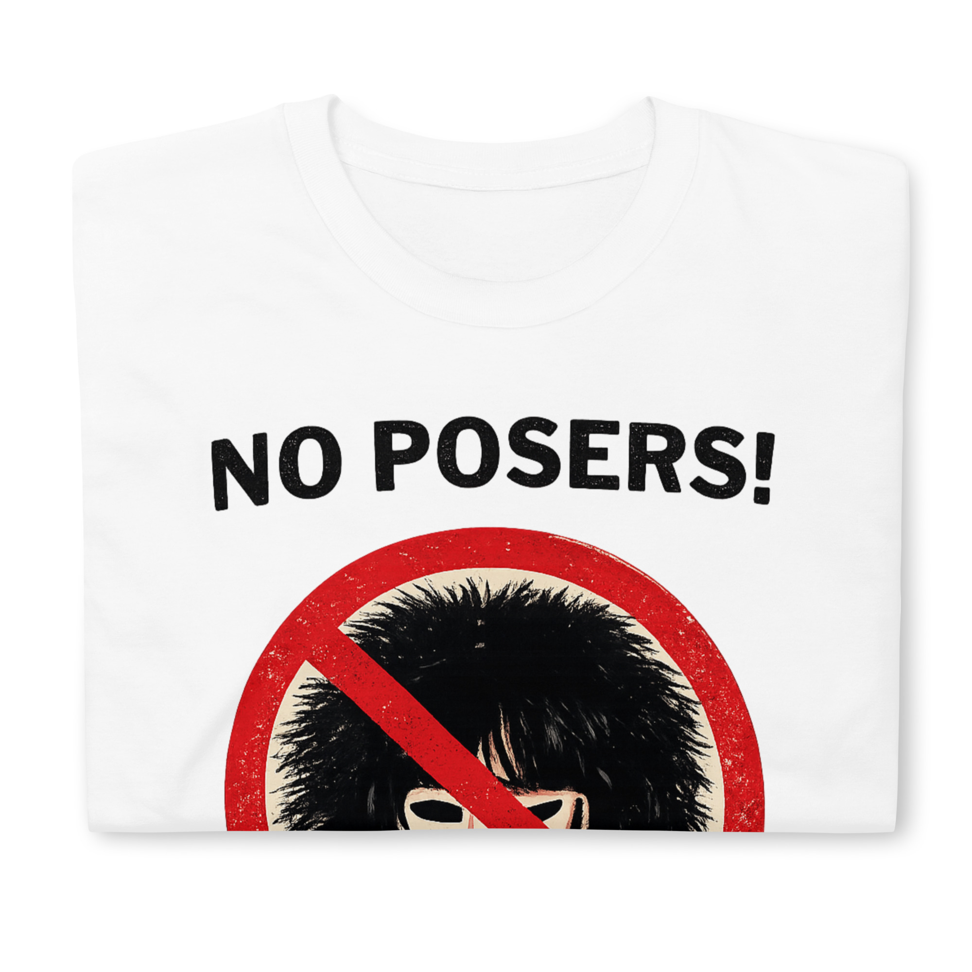 NO POSERS T-Shirt (No Glam Metal Allowed) - Image 3