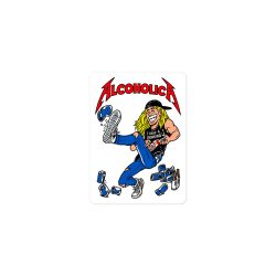 Alternative view of AlcoholicA drunk cartoon sticker