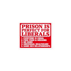 Alternative view of Prison Is Perfect For Liberals sticker