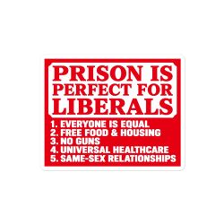Prison Is Perfect For Liberals sticker - Image 3