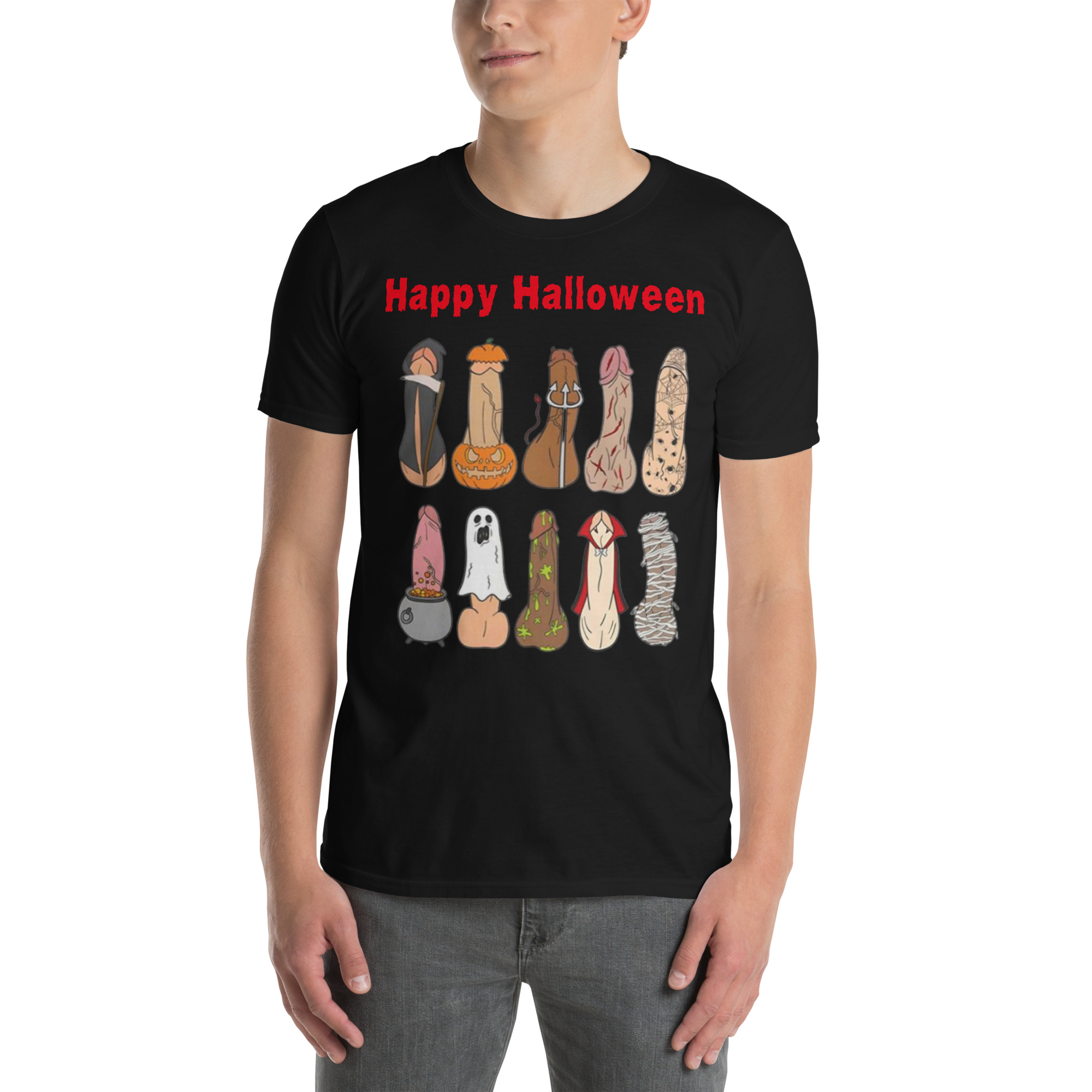 Happy Halloween Dick T-Shirt (red font version) - Image 3