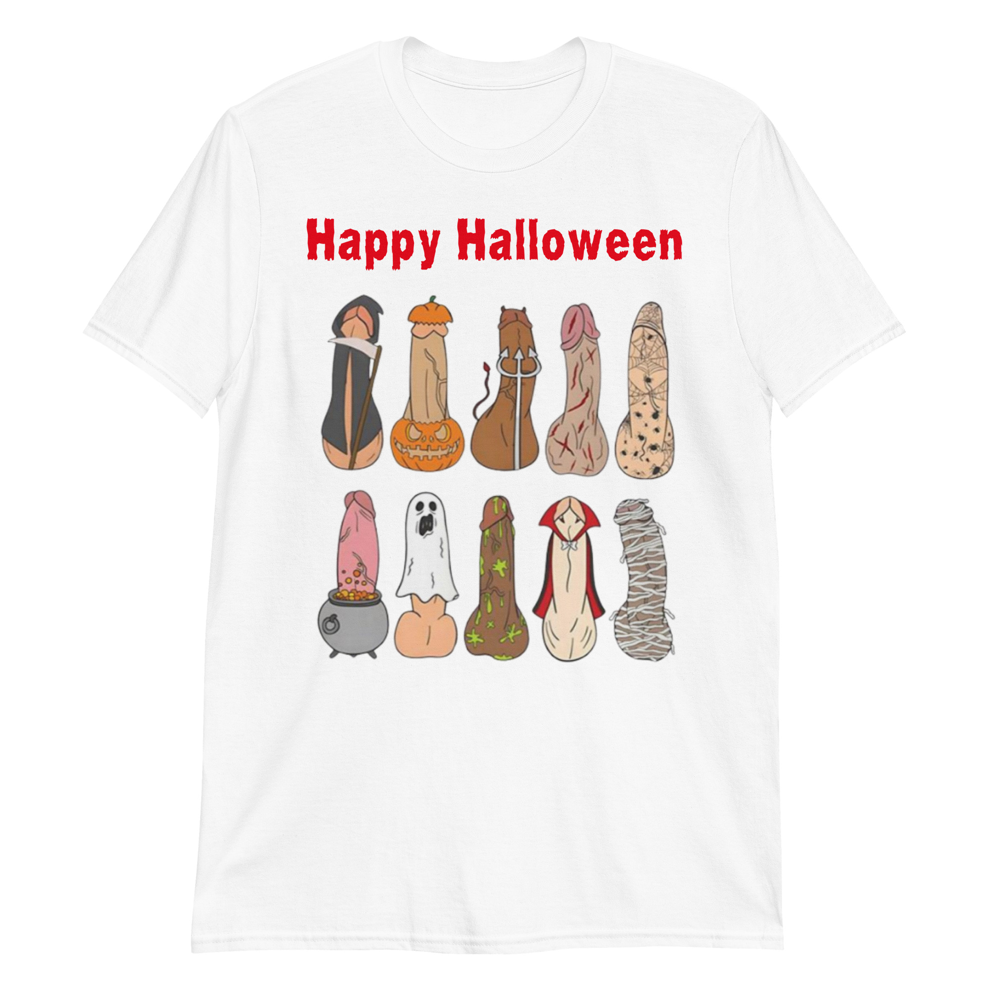 Happy Halloween Dick T-Shirt (red font version) - Image 4