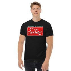 Alternative view of Things Go Better With Satan T-Shirt as worn by James Hetfield MetallicA
