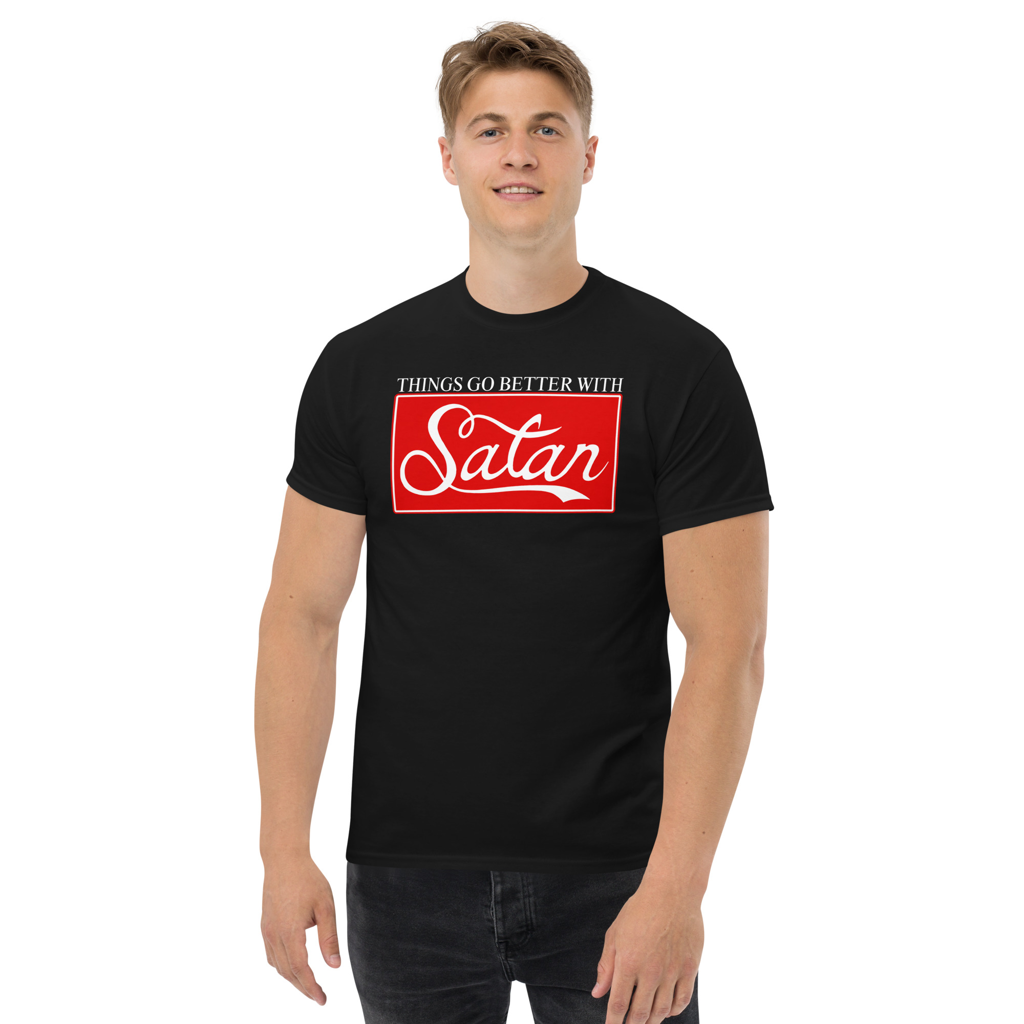 Things Go Better With Satan T-Shirt as worn by James Hetfield MetallicA - Image 2