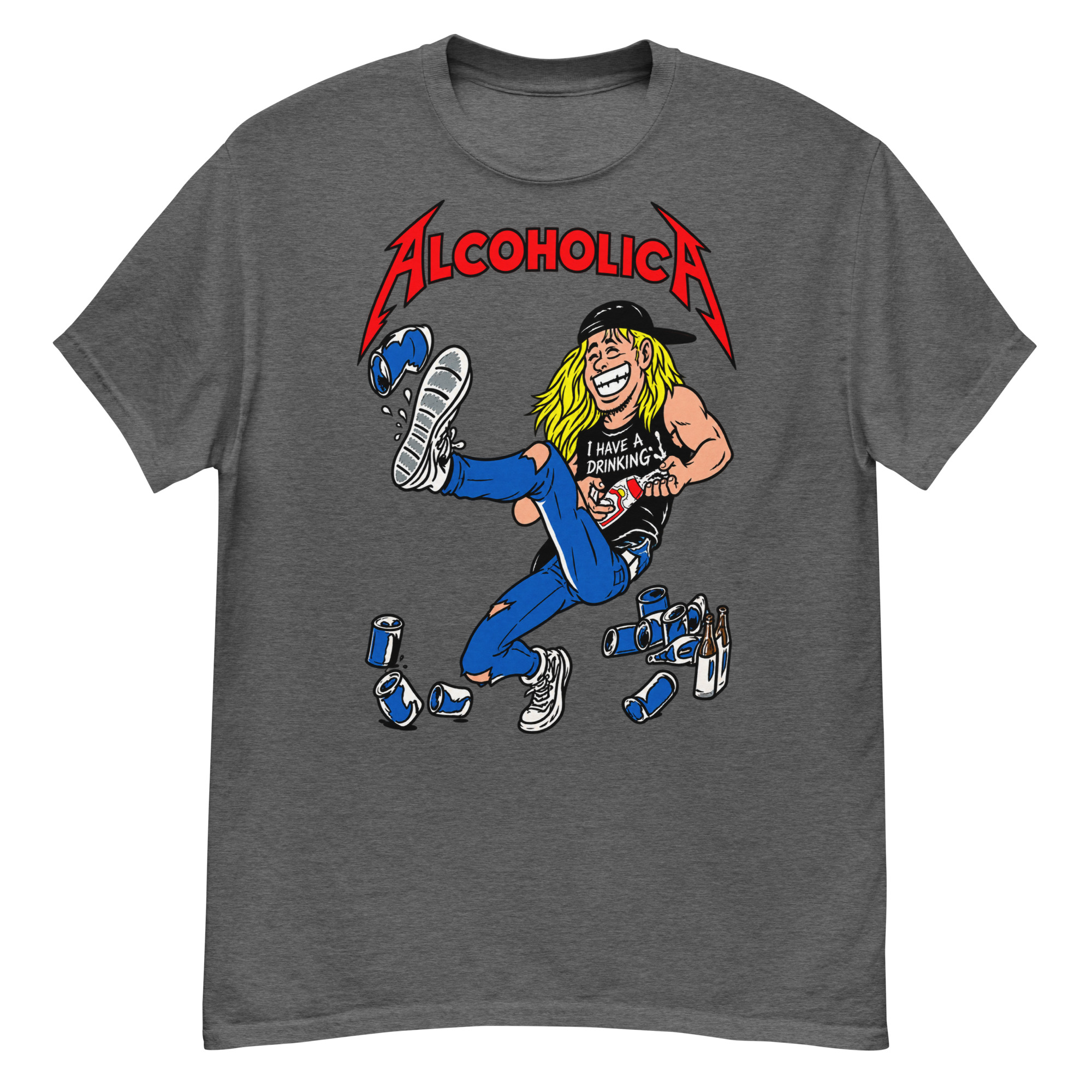 AlcoholicA drunk cartoon T-Shirt - Image 5