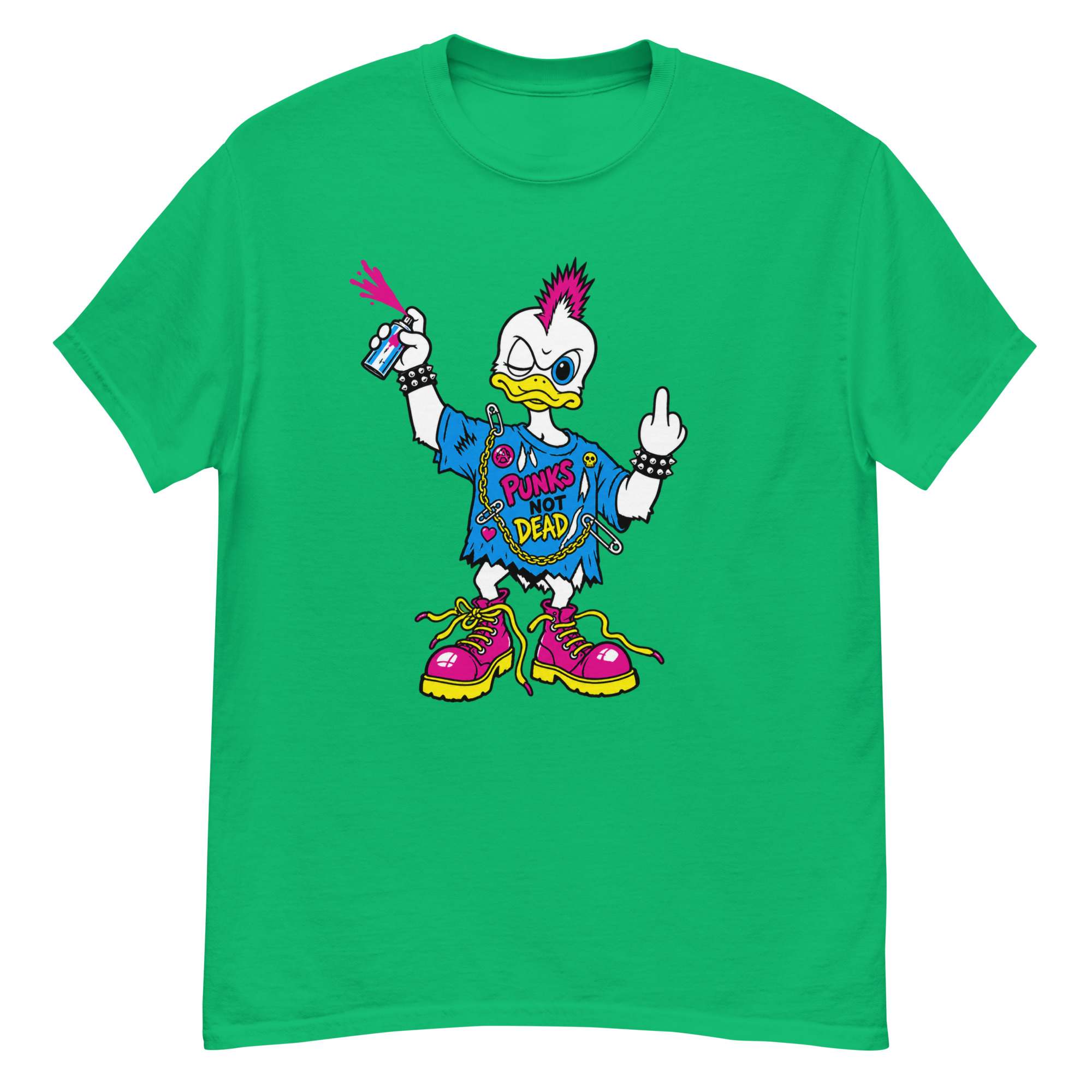 Punk Duck Cartoon T-Shirt worn by Kurt Cobain, Nirvana - Image 8