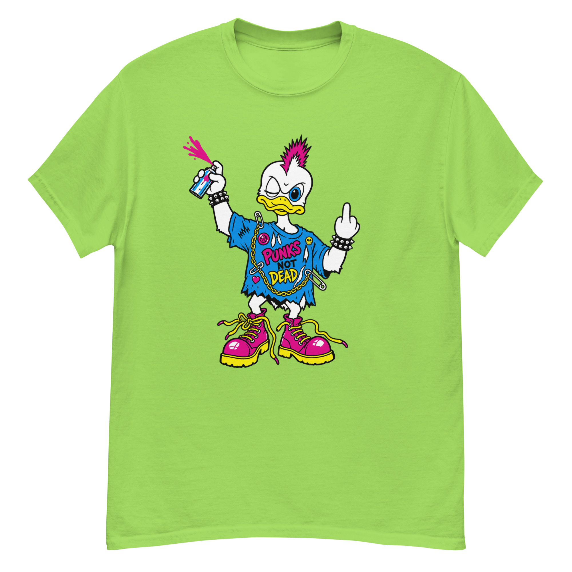Punk Duck Cartoon T-Shirt worn by Kurt Cobain, Nirvana - Image 10