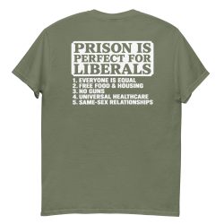 Prison Is Perfect For Liberals T-Shirt (BACK) - Image 6