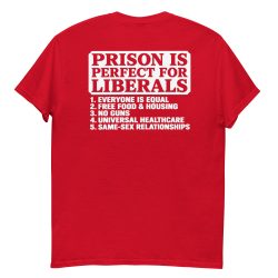 Prison Is Perfect For Liberals T-Shirt (BACK)