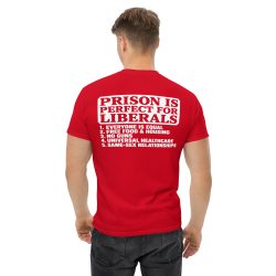Alternative view of Prison Is Perfect For Liberals T-Shirt (BACK)