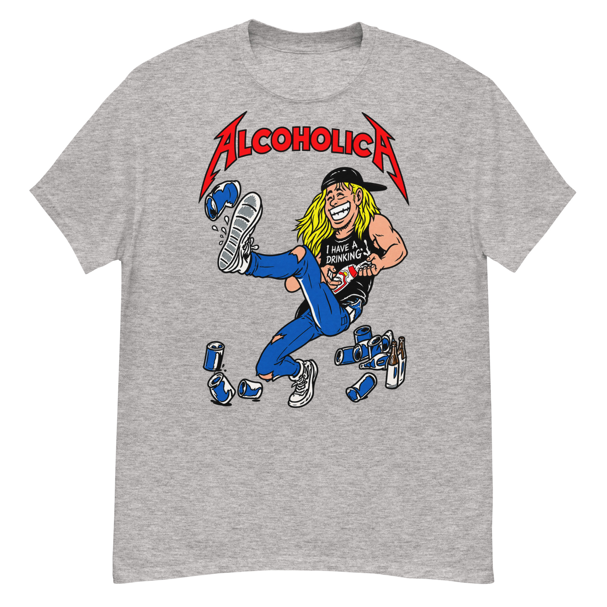 AlcoholicA drunk cartoon T-Shirt - Image 6