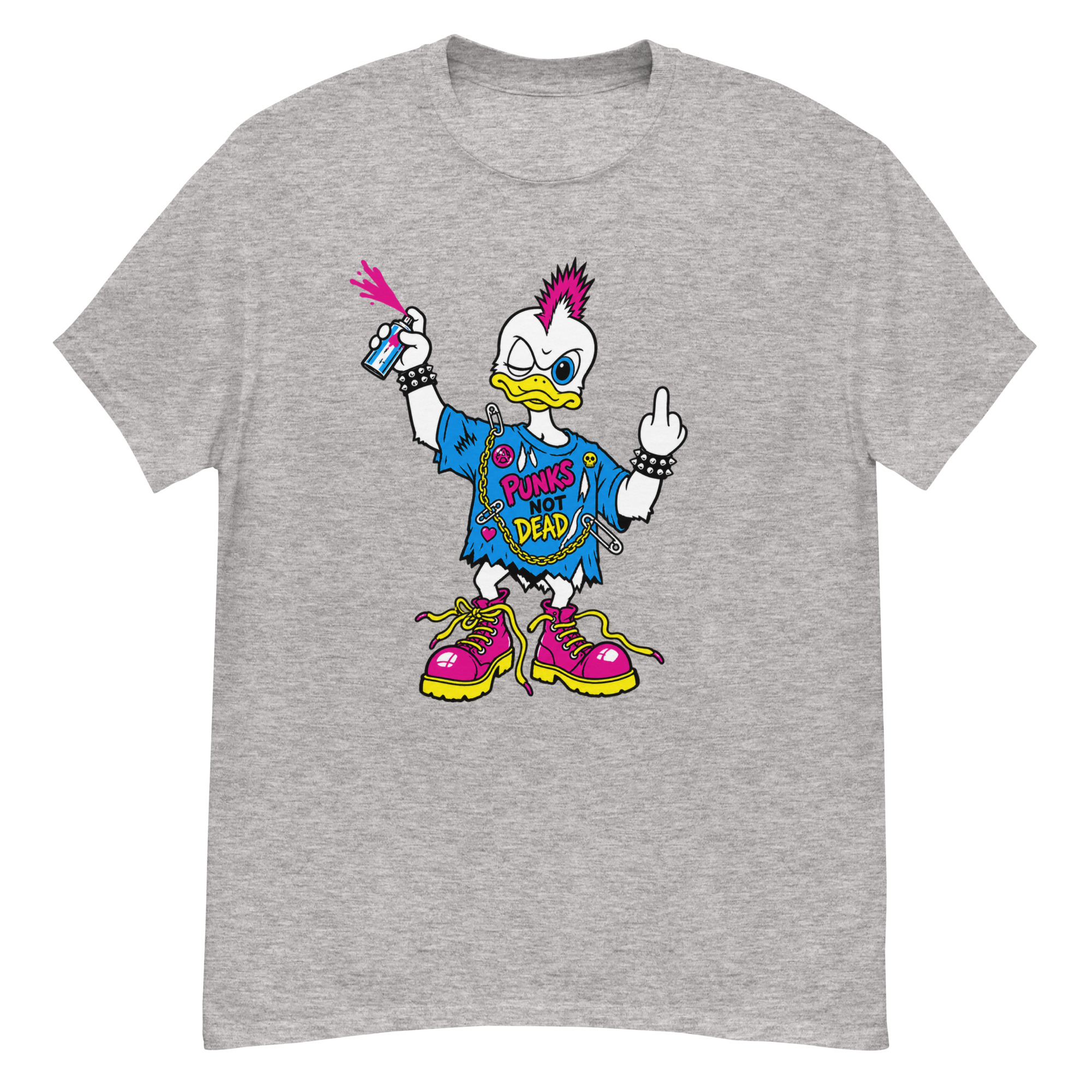 Punk Duck Cartoon T-Shirt worn by Kurt Cobain, Nirvana - Image 9