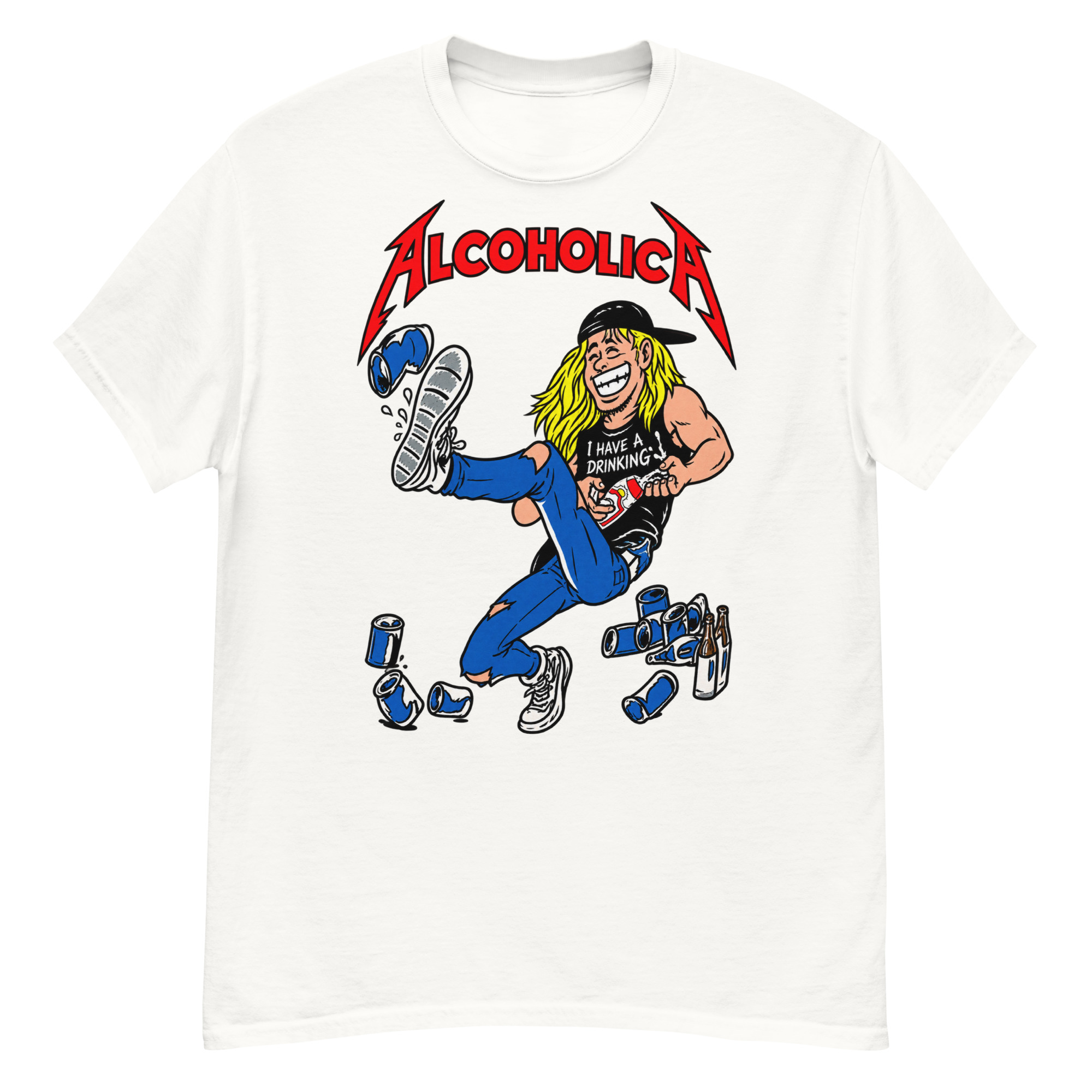AlcoholicA drunk cartoon T-Shirt