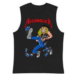 AlcoholicA drunk cartoon Sleeveless Shirt - Image 4