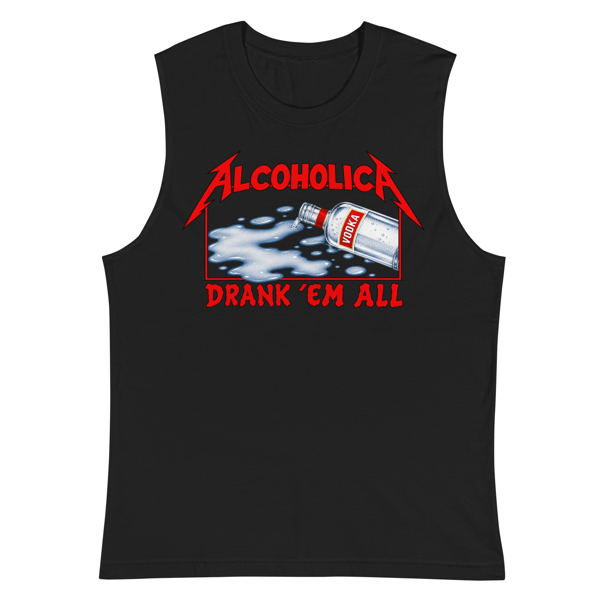 AlcoholicA Drank' Em All shirt as worn by James Hetfield of MetallicA - Image 6
