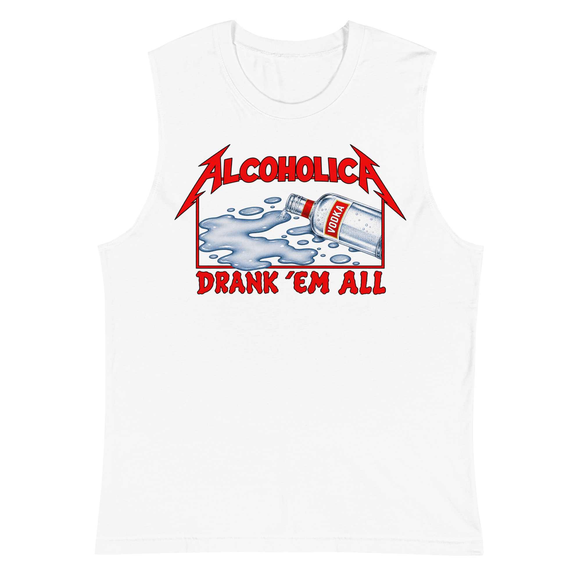 AlcoholicA Drank' Em All shirt as worn by James Hetfield of MetallicA